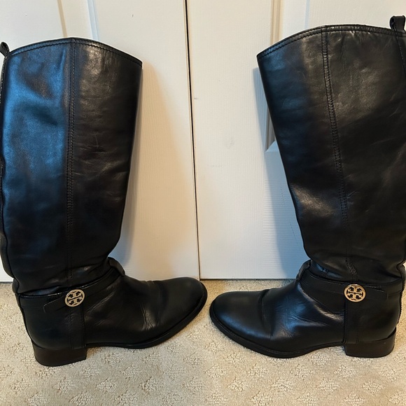 Tory Burch Black Bristol Riding Boots - Picture 2 of 5